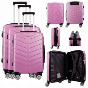 T-HC-25 PINK SET OF 3 TRAVEL TROLLEY SUITCASE (Copy)