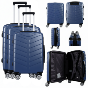 T-HC-25 NAVY SET OF 3 TRAVEL TROLLEY SUITCASE (Copy)