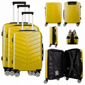 T-HC-25 YELLOW SET OF 3 TRAVEL TROLLEY SUITCASE (Copy)