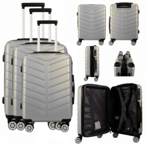 T-HC-25 SILVER SET OF 3 TRAVEL TROLLEY SUITCASE (Copy)