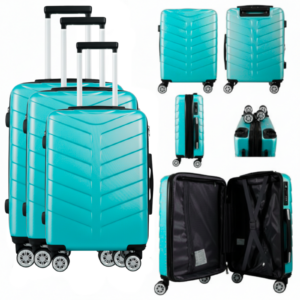 T-HC-25 teal SET OF 3 TRAVEL TROLLEY SUITCASE (Copy)