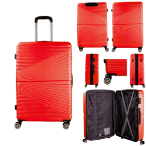T-HC-12 RED TRAVEL TROLLEY Hard Shell Cabin Cases 26