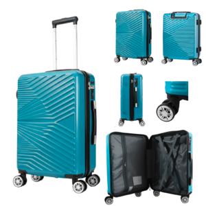 T-HC-US-1811 TEAL CABIN-SIZE EASYJET TRAVEL TROLLEY SUITCASE