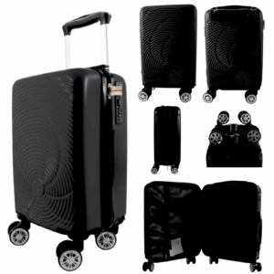 T-HC-US-1633 BLACK RYAN AIR CABIN-SIZED TROLLEY SUITCASE