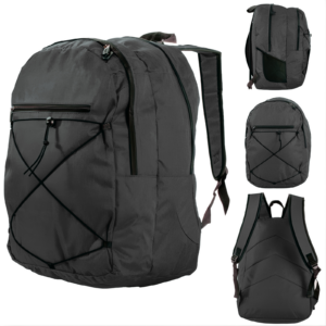 BP-121 BLACK BACKPACK WITH MULTIPLE POCKETS