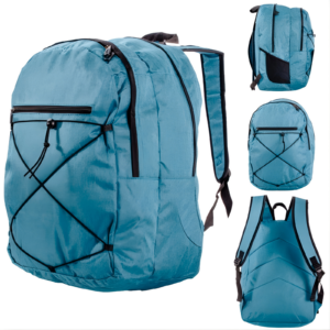BP-121 PEACOCK BLUE BACKPACK WITH MULTIPLE POCKETS
