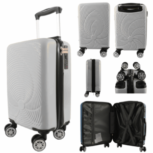 T-HC-US-1633 SILVER RYAN AIR CABIN-SIZED TROLLEY SUITCASE