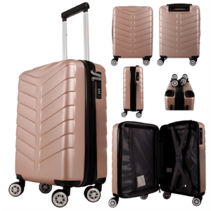 T-HC-US-1626 ROSE GOLD RYANAIR UNDERSEAT CABIN-CASE TRAVEL TROLLEY