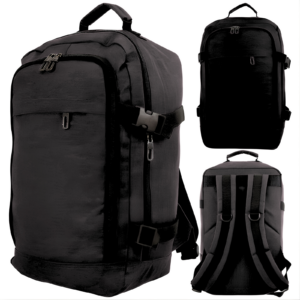 BP-120 BLACK RYANAIR UNDERSEAT CABIN-FRIENDLY RUCKSACK W/MUL ZIP