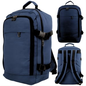 BP-120 NAVY RYANAIR UNDERSEAT CABIN-FRIENDLY RUCKSACK W/MUL ZIP