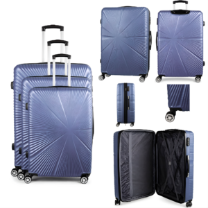 T-HC-29 NAVY SET OF 3 TRAVEL TROLLEY SUITCASE
