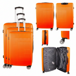 T-HC-30 ORANGE SET OF 3 TRAVEL TROLLEY SUITCASE