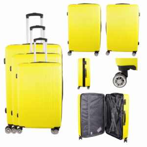 T-HC-30 YELLOW SET OF 3 TRAVEL TROLLEY SUITCASE