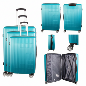 T-HC-30 TEAL SET OF 3 TRAVEL TROLLEY SUITCASE