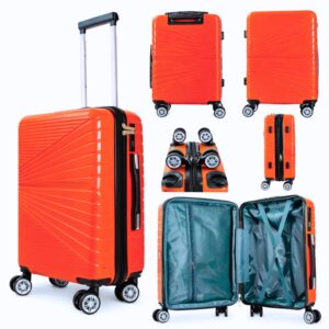 T-HC-US-1811 ORANGE UNDERSEAT CABIN-SIZE EASYJET TROLLY SUITCASE