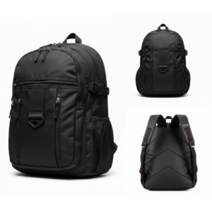 BP-102 BLACK SOLID COLOR BACKPACK