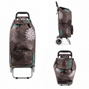 ST-02 GREY BLOSSOM 2 WHEEL SHOPPING TROLLEY