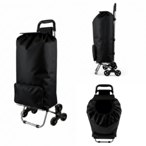 ST-09-B BLACK 6 WHEEL STAIR CLIMBER SHOPPING TROLLEY