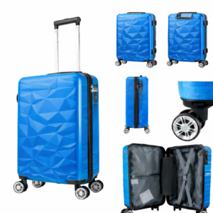 T-HC-US-1627 BLUE 15.7'' UNDER-SEAT CABIN-SIZE TRAVEL TROLLEY