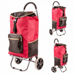 ST-174 BURGUNDY 2-WHEEL SHOPPING TROLLEY BAG