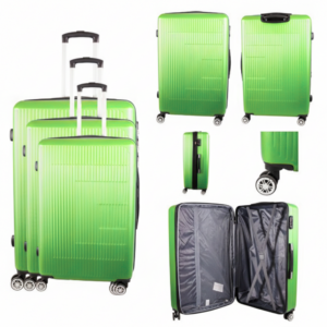 T-HC-30 LIME GREEN SET OF 3 TRAVEL TROLLEY SUITCASE