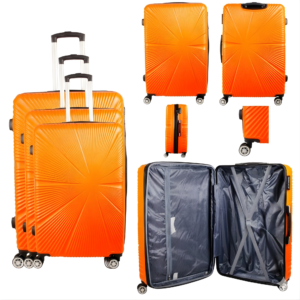 T-HC-29 ORANGE SET OF 3 TRAVEL TROLLEY SUITCASE