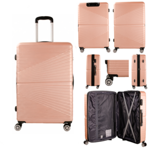 T-HC-12 ROSE GOLD TRAVEL TROLLEY Hard Shell Cabin Cases 26