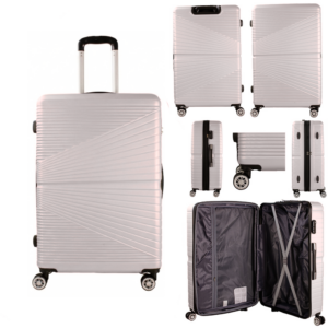 Model: T-HC-12 SILVER TRAVEL TROLLEY Hard Shell Cabin Cases 26