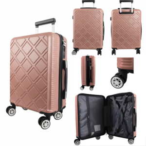 T-HC-US-1830 ROSE GOLD CABIN EASYJET TRAVEL TROLLEY SUITCASE