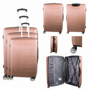 T-HC-30 ROSE GOLD SET OF 3 TRAVEL TROLLEY SUITCASE