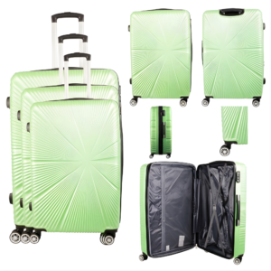T-HC-29 LIME GREEN SET OF 3 TRAVEL TROLLEY SUITCASE