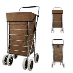 ST-SIX-01 BROWN G 6-WHEEL SHOPPING TROLLEY