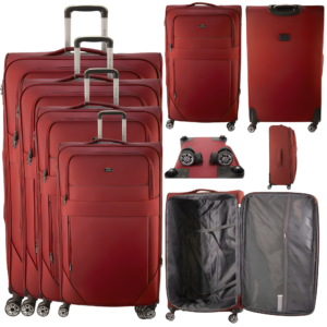T-SC-04 MAROON TRAVEL TROLLEY SUITCASE SET OF 4