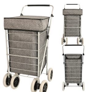 ST-SIX-01 GREY G 6-WHEEL SHOPPING TROLLEY