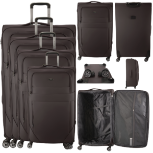 T-SC-04 DARK GREY TRAVEL TROLLEY SUITCASE SET OF 4