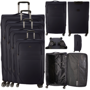 T-SC-04 DARK NAVY TRAVEL TROLLEY SUITCASE SET OF 4