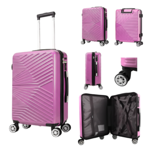T-HC-12 PINK TRAVEL TROLLEY Hard Shell Cabin Cases 26