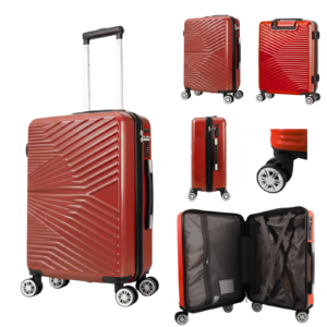 T-HC-12 RED TRAVEL TROLLEY Hard Shell Cabin Cases 28