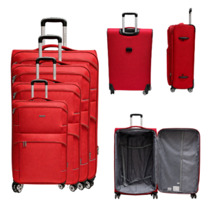 T-SC-05 RED TRAVEL TROLLEY SUITCASE SET OF 4