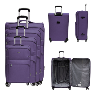 T-SC-05 PURPLE TRAVEL TROLLEY SUITCASE SET OF 4
