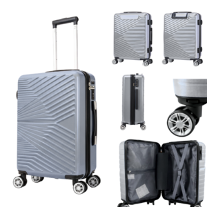 Model: T-HC-12 SILVER TRAVEL TROLLEY Hard Shell Cabin Cases 26