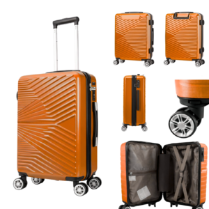 T-HC-12 ORANGET  TRAVEL TROLLEY Hard Shell Cabin Cases 28