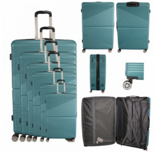 T-HC-612 TEAL TRAVEL TROLLEY SET OF 6