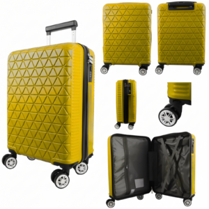 T-HC-US-1627 YELLOW RYAN AIR CABIN-SIZED TRAVEL TROLLEY SUITCASE