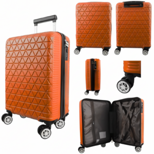 T-HC-US-1627 ORANGE 15.7'' UNDER-SEAT CABIN-SIZE TROLLEY