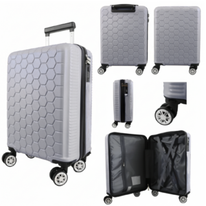 T-HC-US-1631 WHITE RYANAIR TRAVEL TROLLEY SUITCASE