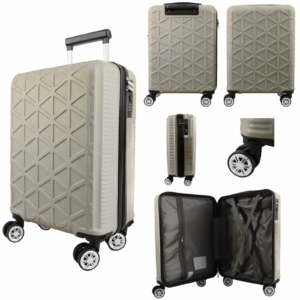 T-HC-US-1629 WHITE 15.7'' UNDER-SEAT CABIN-SIZE TRAVEL TROLLEY