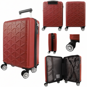 T-HC-US-1629 BURGUNDY RYAN AIR CABIN-SIZED TROLLEY SUITCASE