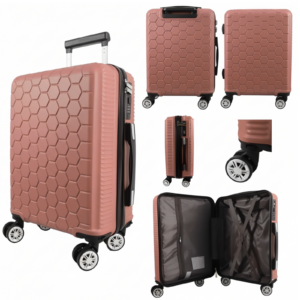 T-HC-US-1831 ROSE GOLD UNDERSEAT CABIN-SIZE EASYJET SUITCASE