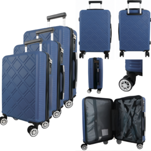 T-HC-29 NAVY SET OF 3 TRAVEL TROLLEY SUITCASE